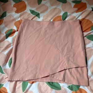 Aritzia Talula Light Pink Primrose Crossover Fitted Mini Skirt